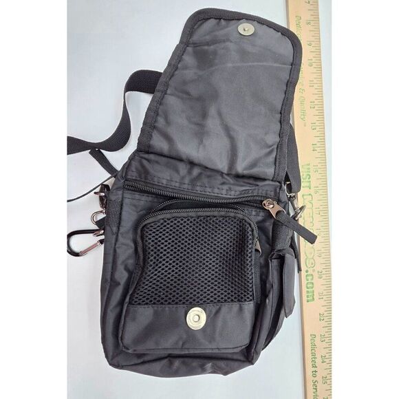 BlackShoulder Sling Bag W/ Multiple Pockets Adjustable Strap The Presidents Cup - Picture 3 of 6